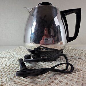 Jet-O-Matic Model 10 Stainless Steel 10-Cup Percolator Coffee Maker With Detacha